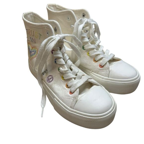 SOLD SOLD American Eagle Women's Pride High Tops - Picture 1 of 6